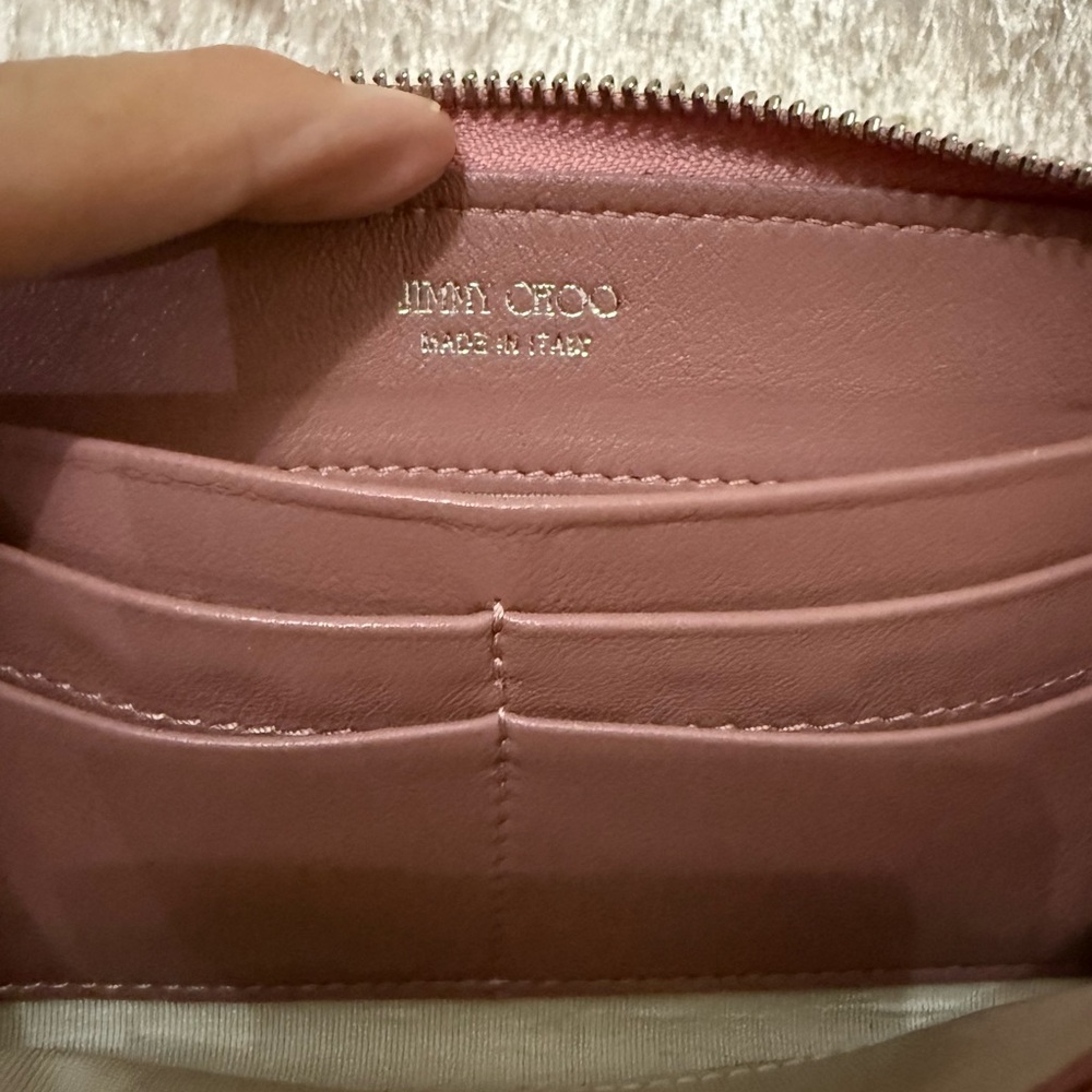 Authentic Jimmy Choo Mauve Wallet With Silver Sta… - image 2